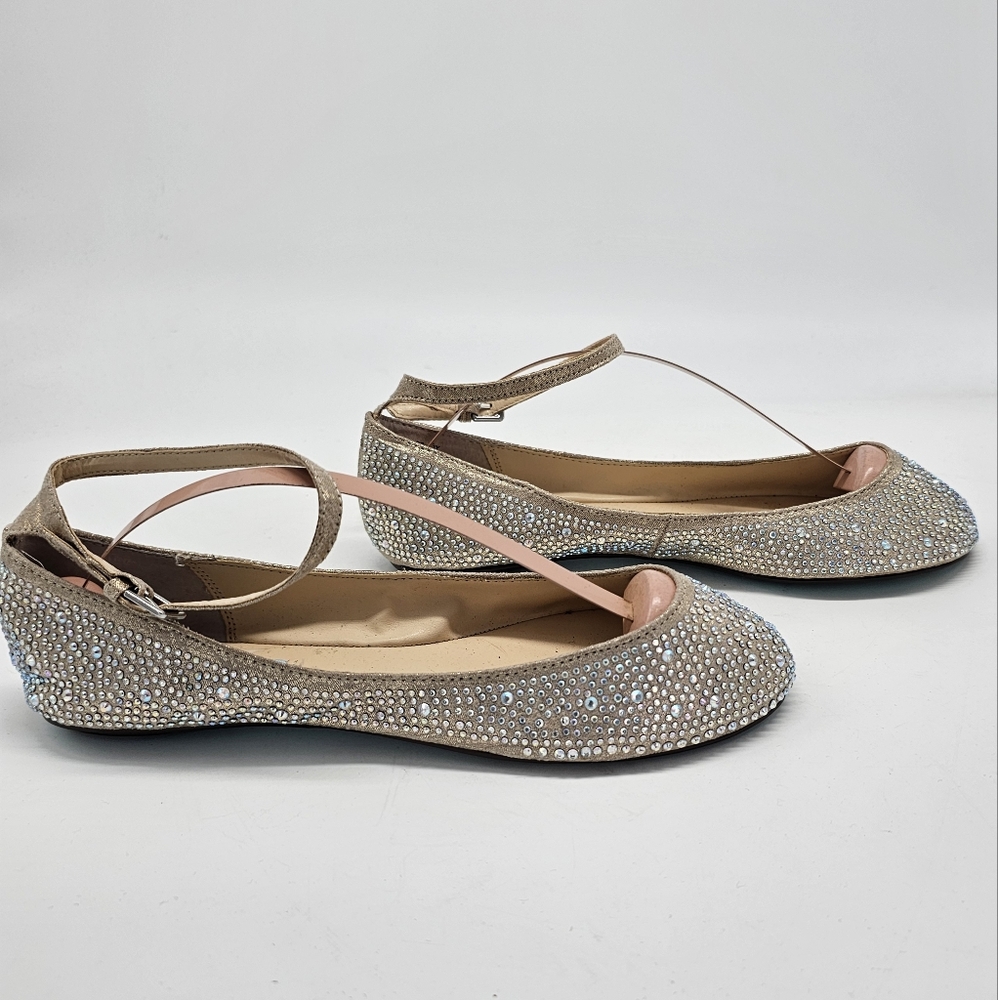 Betsey Johnso SB Joy Bling Weddin Prom Ballet Flats 6.5 - Picture 2 of 14